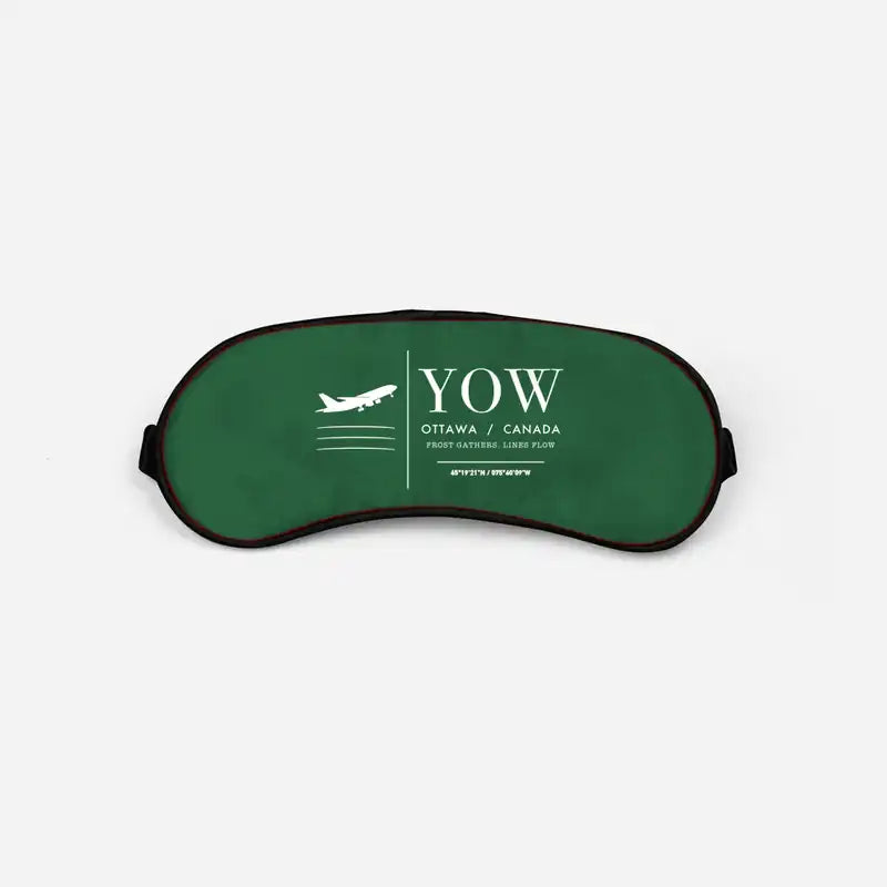 Ottawa Macdonald-Cartier International Airport (YOW) Sleep Masks - Sleep Mask - Front - Green