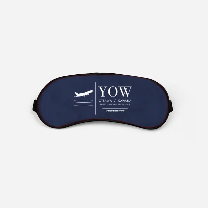 Ottawa Macdonald-Cartier International Airport (YOW) Sleep Masks - Sleep Mask - Front - Navy Blue