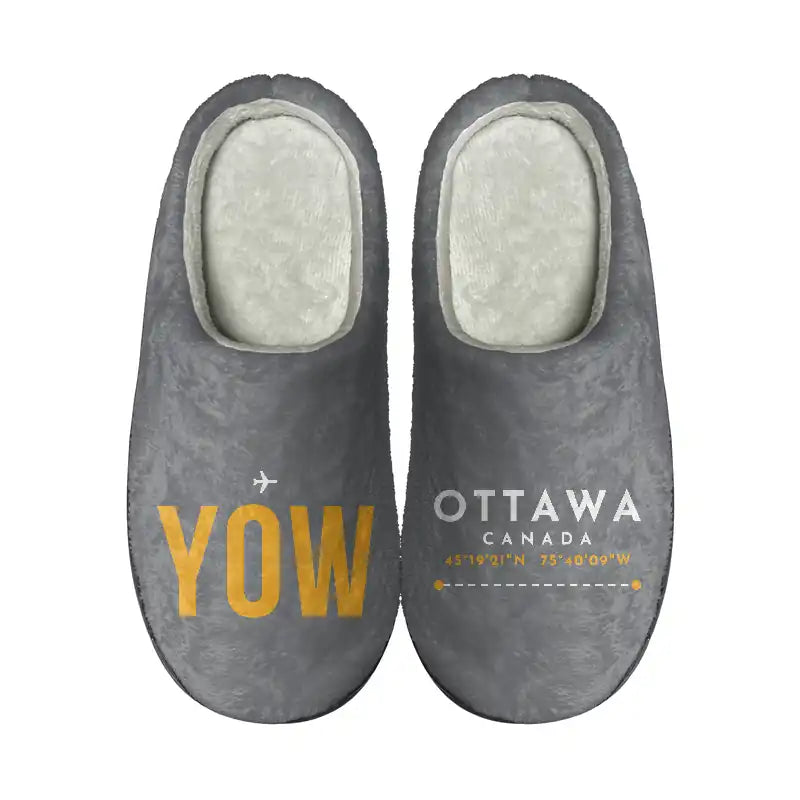Ottawa Macdonald-Cartier International Airport (YOW) Slippers & Flip Flops - Slippers - Cotton - Code - Different - Gray