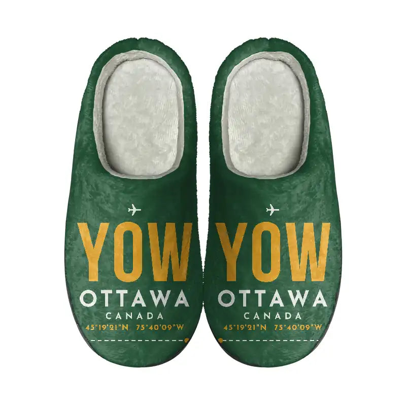 Ottawa Macdonald-Cartier International Airport (YOW) Slippers & Flip Flops - Slippers - Cotton - Code - Same - Green