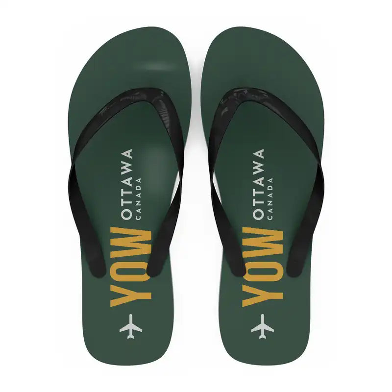 Ottawa Macdonald-Cartier International Airport (YOW) Slippers & Flip Flops - Slippers - Flip Flops - Code - Dark Green