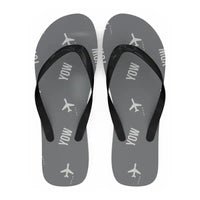 Thumbnail for Ottawa Macdonald-Cartier International Airport (YOW) Slippers & Flip Flops - Slippers - Flip Flops - Pattern - Gray