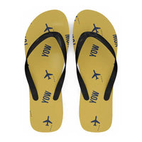 Thumbnail for Ottawa Macdonald-Cartier International Airport (YOW) Slippers & Flip Flops - Slippers - Flip Flops - Pattern - Yellow