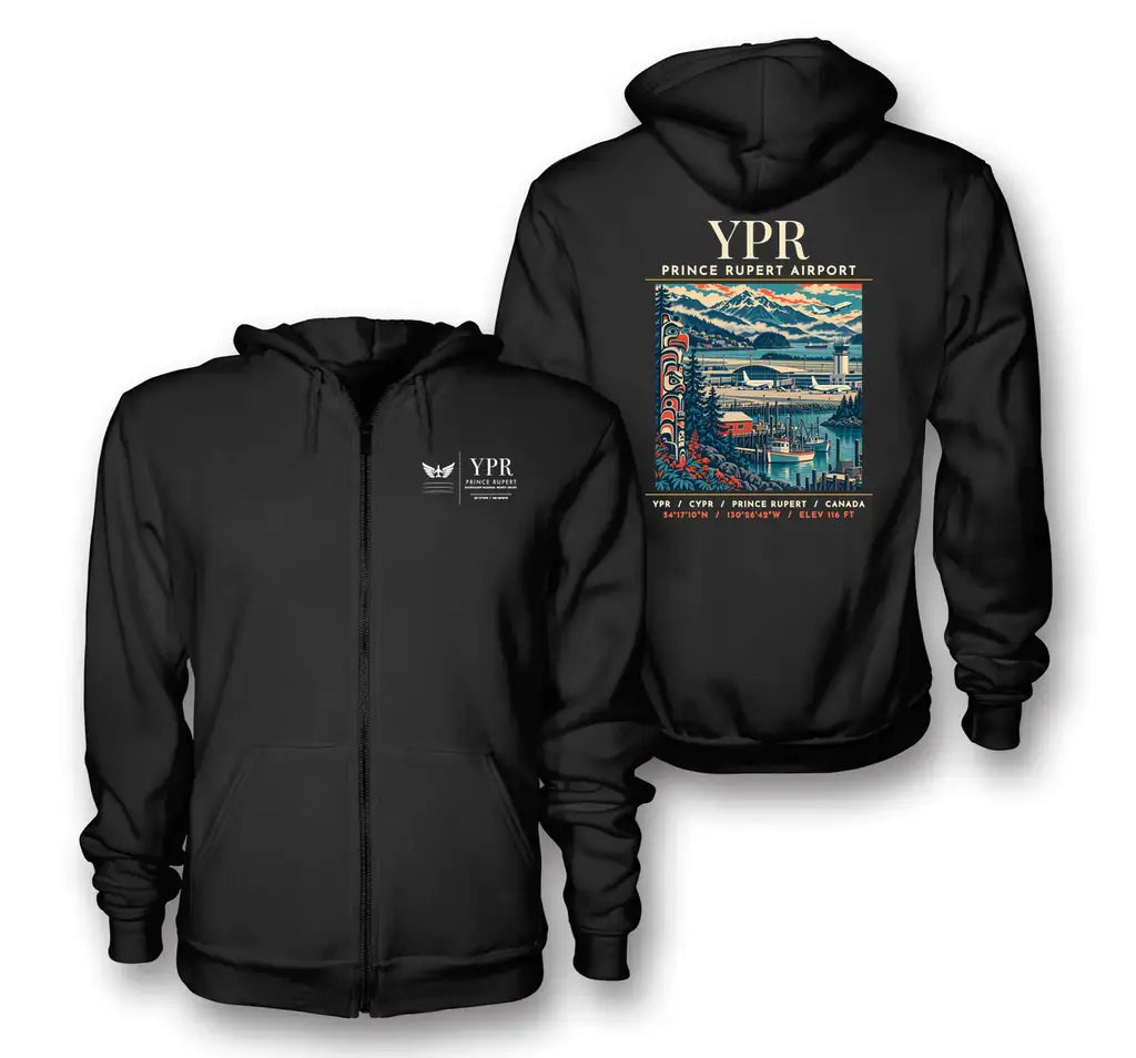 YPR - Poster - Zipped Hoodie - Black