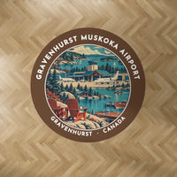 Thumbnail for Gravenhurst Muskoka Airport (YQA) Carpets - Carpet Round - Badge - Brown