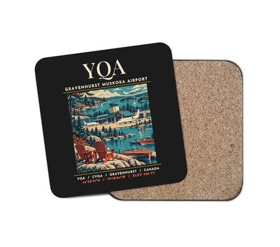 YQA - Poster - Coaster - Black