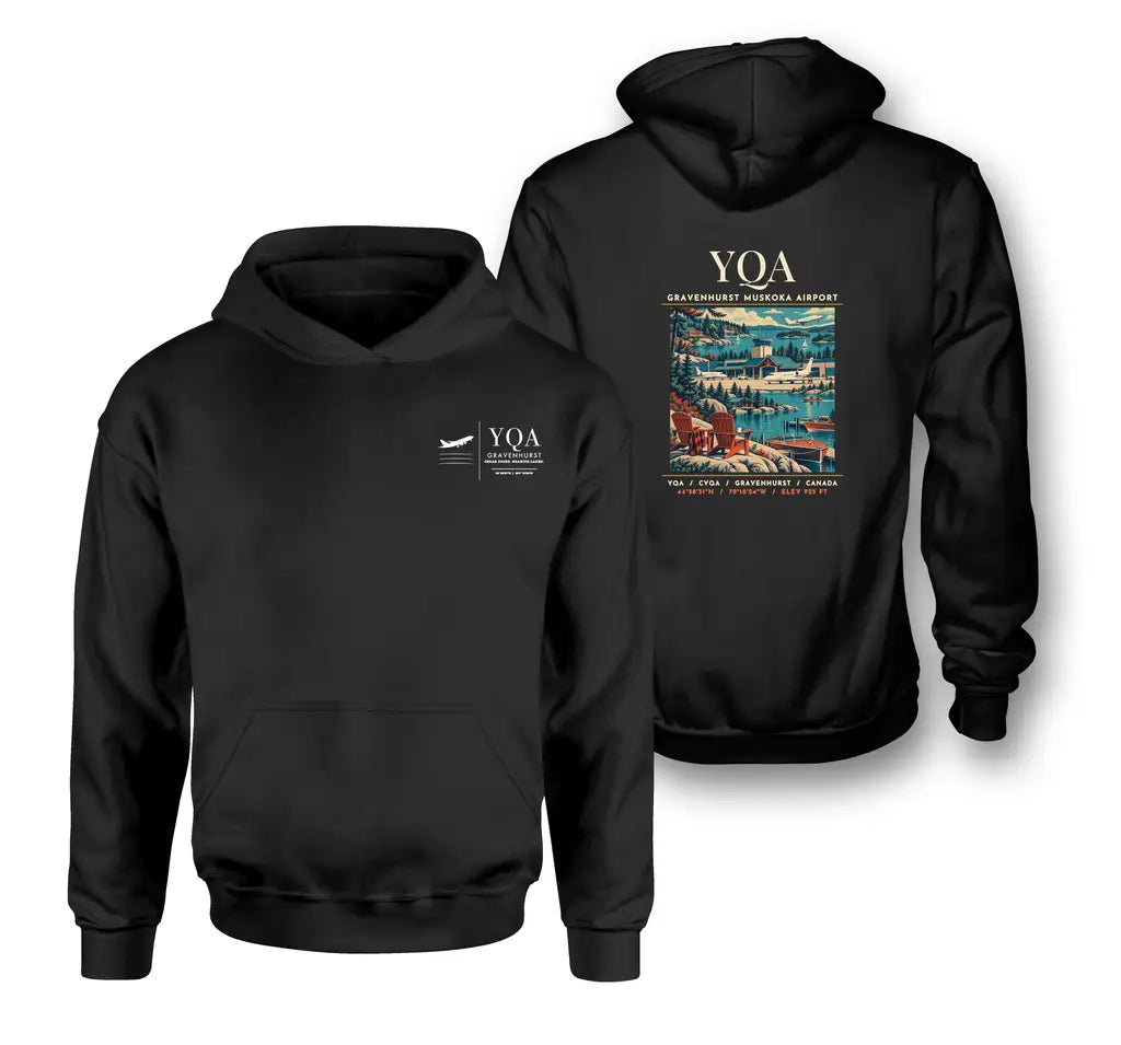 YQA - Poster - Double-Side Hoodie - Black