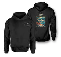 Thumbnail for YQA - Poster - Double-Side Hoodie - Black
