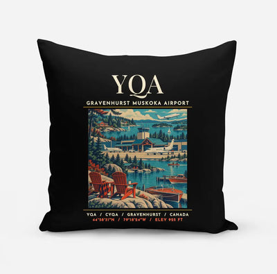 YQA - Poster - Pillow - Black