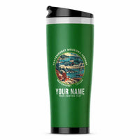 Thumbnail for Gravenhurst Muskoka Airport (YQA) Travel Mugs - Badge + Name - Stainless Steel (No Holder) - Green