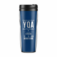 Thumbnail for Gravenhurst Muskoka Airport (YQA) Travel Mugs - Boarding Pass - Plastic (No Holder) - Blue