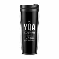 Thumbnail for Gravenhurst Muskoka Airport (YQA) Travel Mugs - ID Tag - Plastic (No Holder) - Black