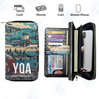 Thumbnail for Gravenhurst Muskoka Airport (YQA) Leather Wallets - Zip Long Wallet - Scene