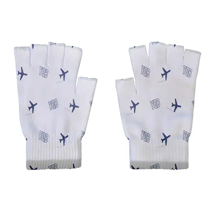 Québec City Jean Lesage International Airport (YQB) Gloves - Gloves - Cut - Pattern - Light Gray