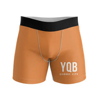 Thumbnail for Québec City Jean Lesage International Airport (YQB) Men Boxers - Code - Orange