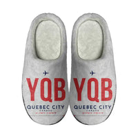 Thumbnail for Québec City Jean Lesage International Airport (YQB) Slippers & Flip Flops - Slippers - Cotton - Code - Same - Light Gray
