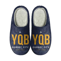 Thumbnail for Québec City Jean Lesage International Airport (YQB) Slippers & Flip Flops - Slippers - Cotton - Code - Same - Navy Blue