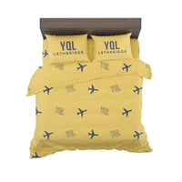 Thumbnail for Lethbridge County Airport (YQL) Bedding Sets & Blankets - Bedding Set - Pattern - Yellow