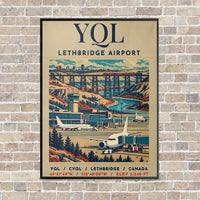 Thumbnail for YQL - Poster - Canvas Framed - Beige