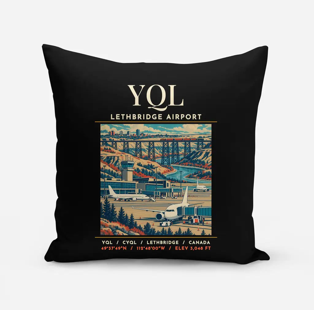 YQL - Poster - Pillow - Black
