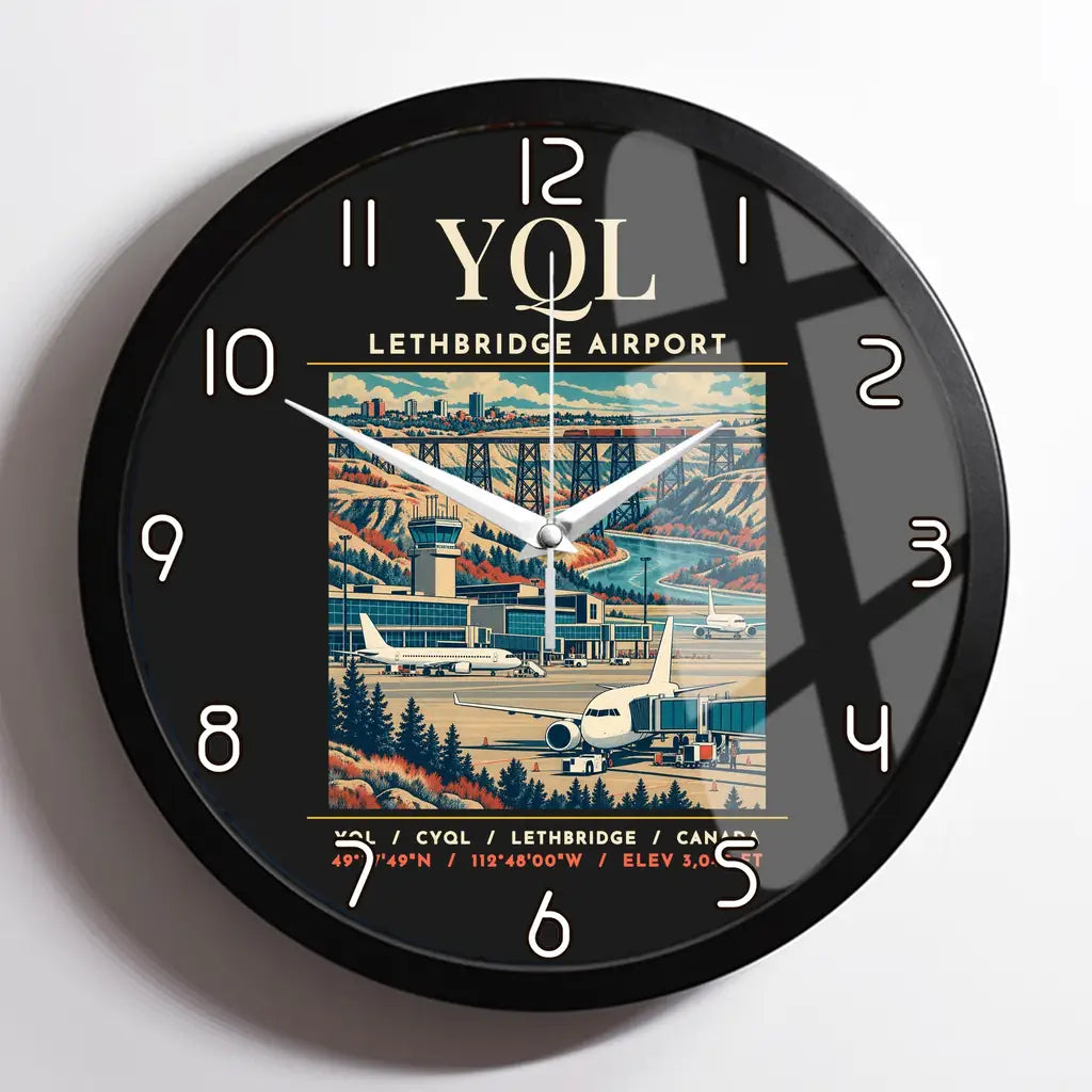YQL - Poster - Wall Clock Framed - Black