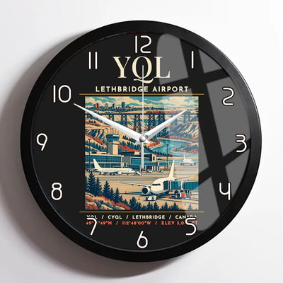YQL - Poster - Wall Clock Framed - Black
