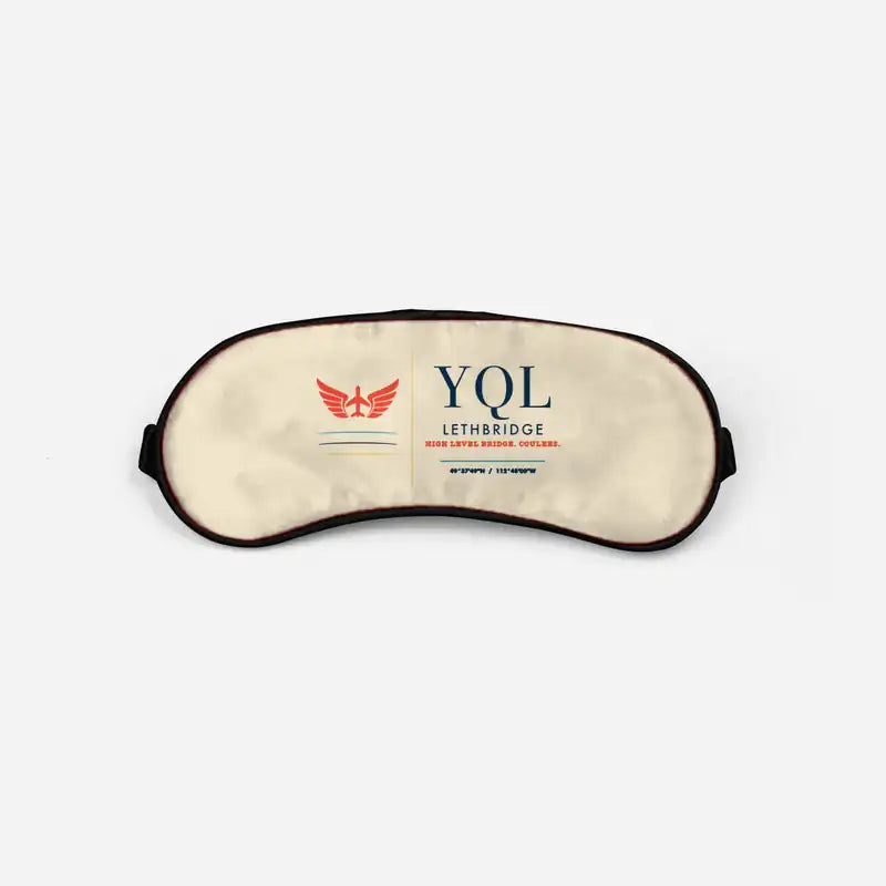 Lethbridge County Airport (YQL) Sleep Masks - Sleep Mask - Front - Beige