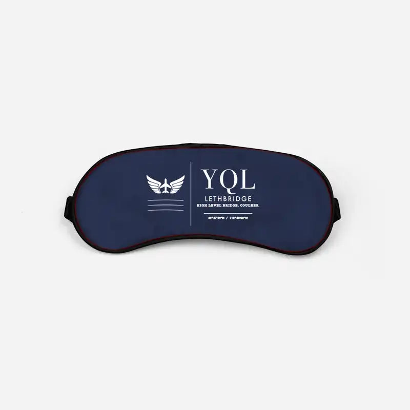 Lethbridge County Airport (YQL) Sleep Masks - Sleep Mask - Front - Navy Blue