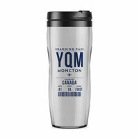 Thumbnail for Greater Moncton International Airport (YQM) Travel Mugs - Boarding Pass - Plastic (No Holder) - Light Gray