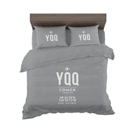 Thumbnail for Comox Valley Airport (YQQ) Bedding Sets & Blankets - Bedding Set - ID Tag - Gray