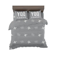Thumbnail for Comox Valley Airport (YQQ) Bedding Sets & Blankets - Bedding Set - Pattern - Gray
