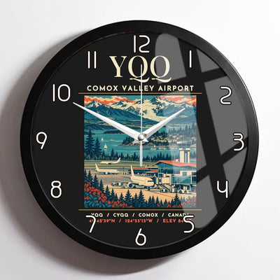 YQQ - Poster - Wall Clock Framed - Black