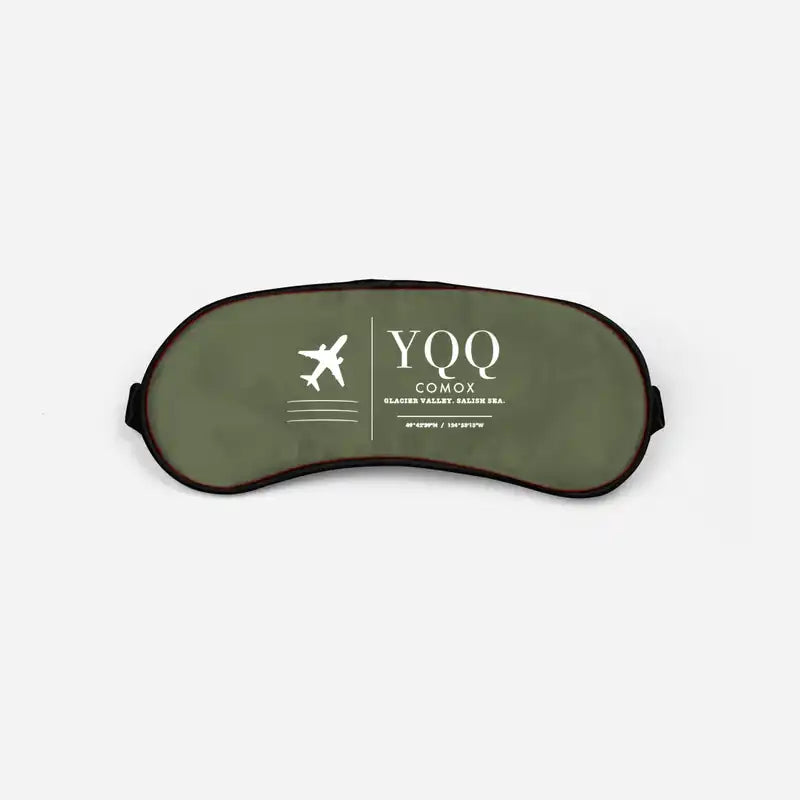 Comox Valley Airport (YQQ) Sleep Masks - Sleep Mask - Front - Green Army