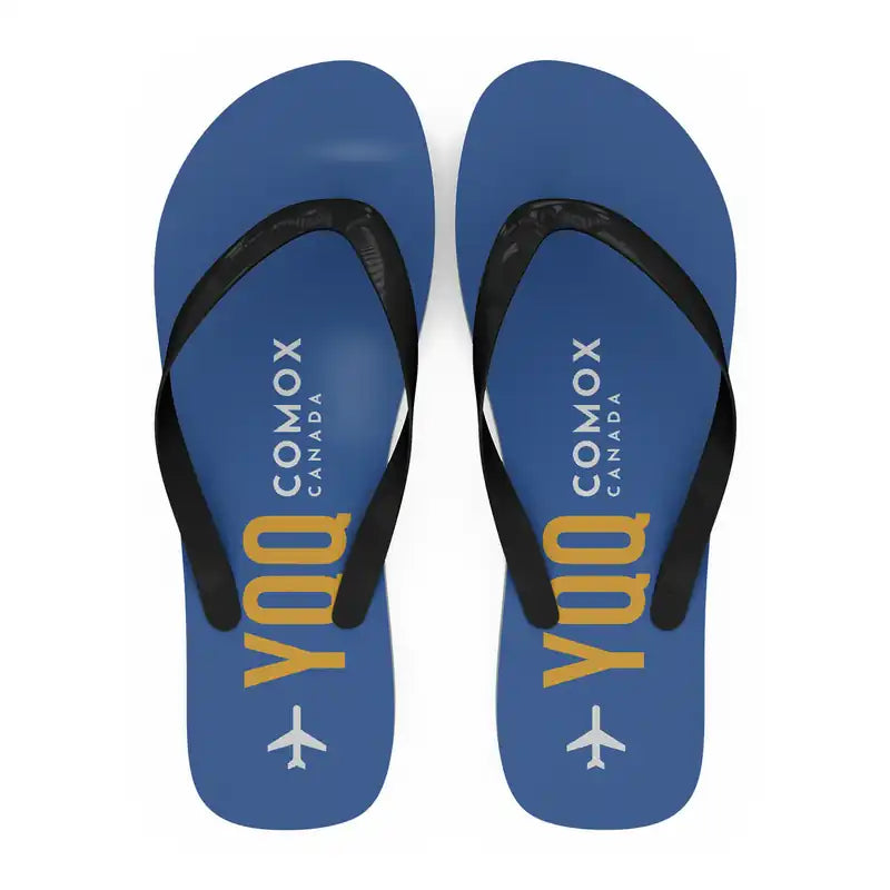 Comox Valley Airport (YQQ) Slippers & Flip Flops - Slippers - Flip Flops - Code - Blue