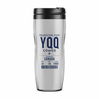 Thumbnail for Comox Valley Airport (YQQ) Travel Mugs - Boarding Pass - Plastic (No Holder) - Light Gray