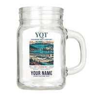 Thumbnail for Thunder Bay International Airport (YQT) Glasses - Poster + Name - Cocktail Glass (Mason Jar)