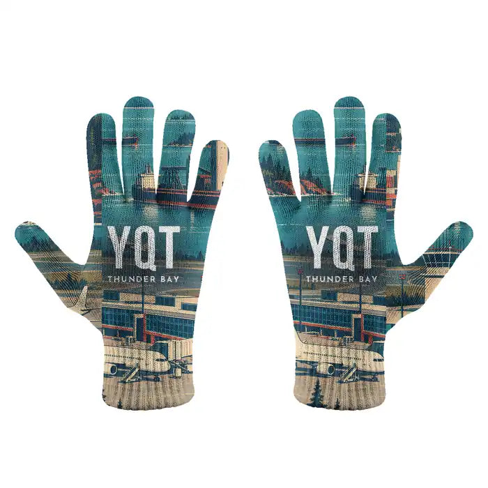 Thunder Bay International Airport (YQT) Gloves - Gloves - Full - 3D