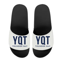 Thumbnail for Thunder Bay International Airport (YQT) Slippers & Flip Flops - Slippers - Sport - Code - White