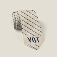 Thumbnail for Thunder Bay International Airport (YQT) Ties - Tie - Stripe - Beige