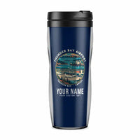 Thumbnail for Thunder Bay International Airport (YQT) Travel Mugs - Badge + Name - Plastic (No Holder) - Dark Blue