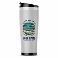 Thumbnail for Thunder Bay International Airport (YQT) Travel Mugs - Badge + Name - Stainless Steel (No Holder) - Light Gray
