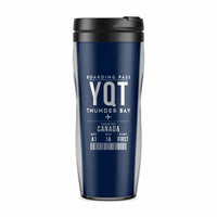 Thumbnail for Thunder Bay International Airport (YQT) Travel Mugs - Boarding Pass - Plastic (No Holder) - Dark Blue