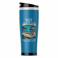 Thumbnail for Thunder Bay International Airport (YQT) Travel Mugs - Poster - Stainless Steel (No Holder) - Light Blue