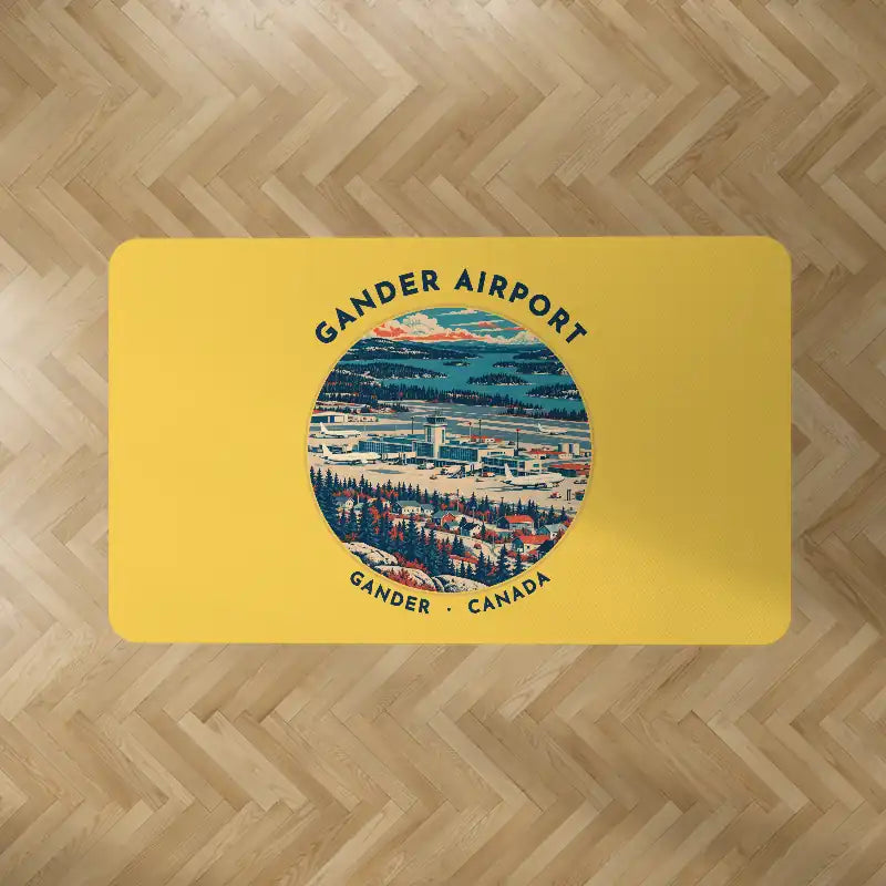 Gander International Airport (YQX) Carpets - Carpet Rectangle - Badge - Yellow