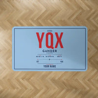 Thumbnail for Gander International Airport (YQX) Carpets - Carpet Rectangle - ID Tag + Name - Light Blue