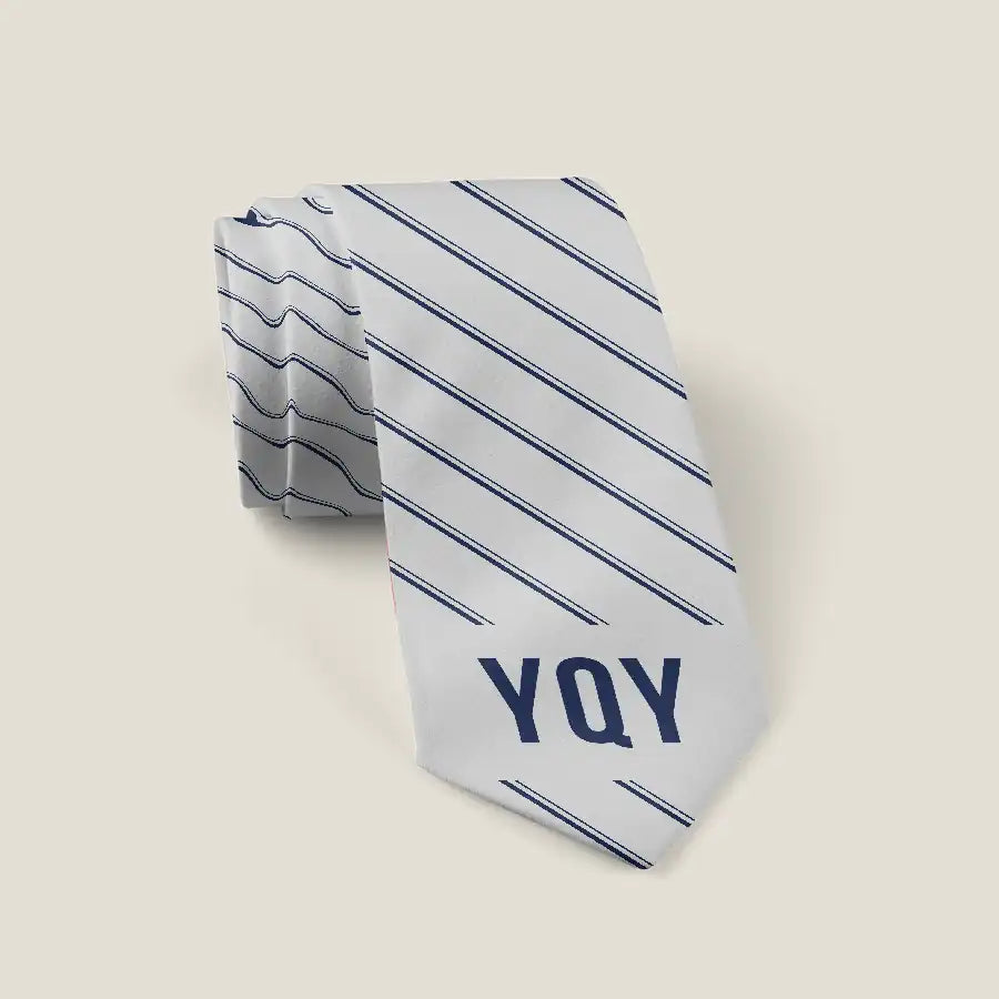 Sydney–J.A. Douglas McCurdy Airport (YQY) Ties - Tie - Stripe - Light Gray