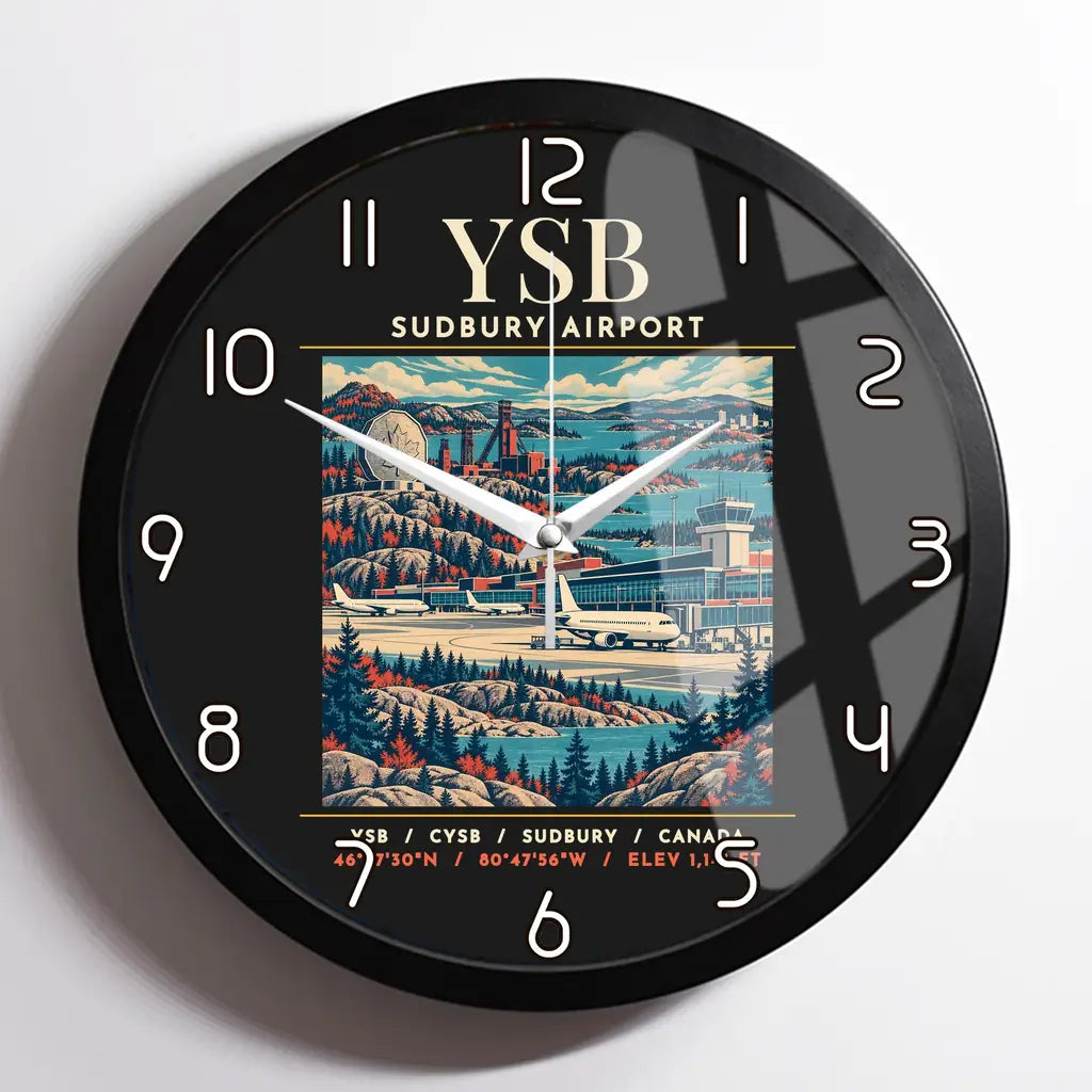 YSB - Poster - Wall Clock Framed - Black