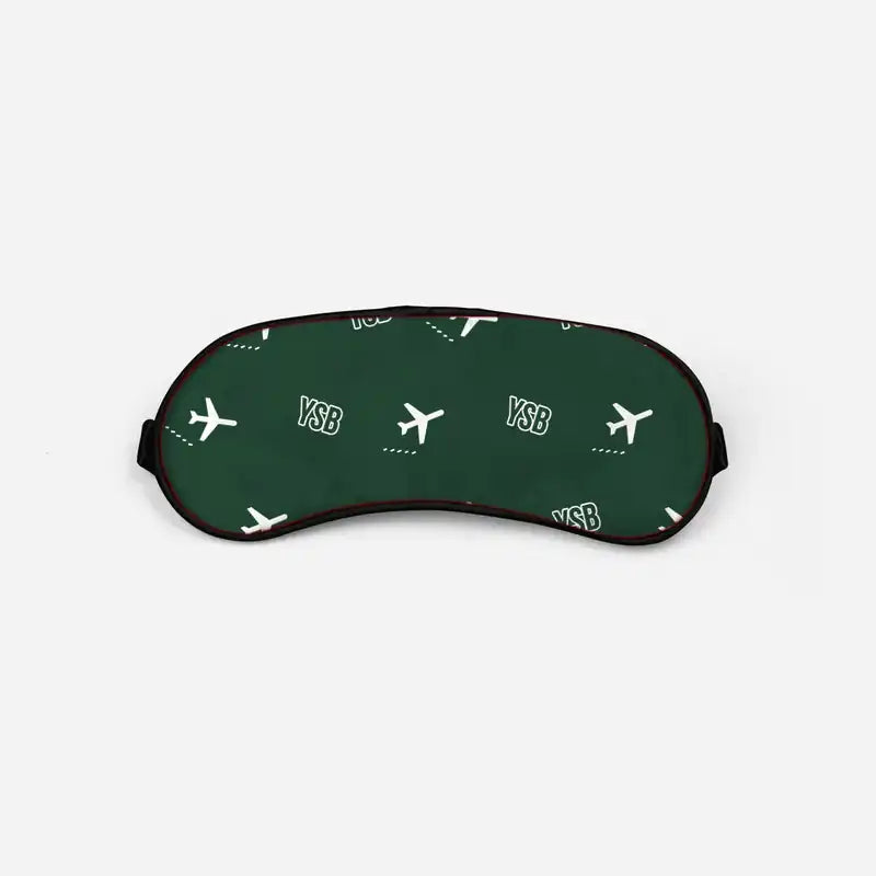 Sudbury Airport (YSB) Sleep Masks - Sleep Mask - Pattern - Dark Green