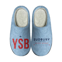 Thumbnail for Sudbury Airport (YSB) Slippers & Flip Flops - Slippers - Cotton - Code - Different - Light Blue
