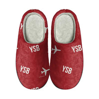 Thumbnail for Sudbury Airport (YSB) Slippers & Flip Flops - Slippers - Cotton - Pattern - Red
